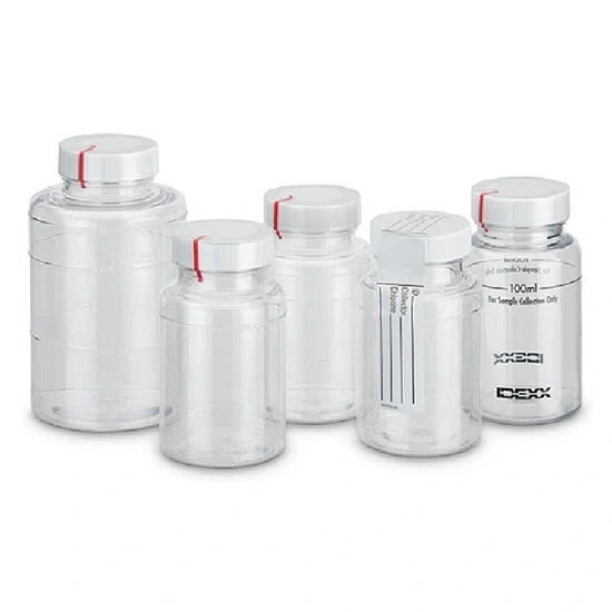 IDEXX 290 ml palack 250 ml vonaljelzéssel, 100 db Natrium thio. nélkül, zsugorszalag