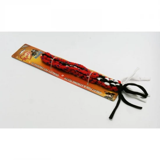 Játék Fogtisztító Kötél Piros-Fehér-Fekete, 43cm