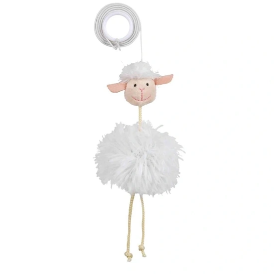 Játék Plüss Bárány Gumi Kötélen 20cm