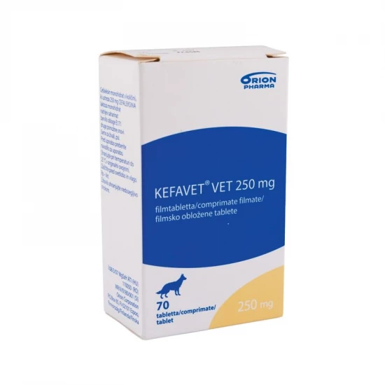 Kefavet Vet 250 mg tabletta 70x