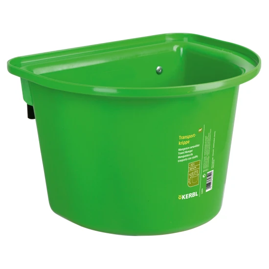 KERBL Abrakosvödör akasztóval, világos zöld 12 L