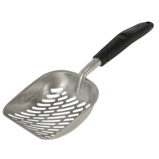 KERBL Alumínium alomkanál, fekete, 35 x 14 cm, műanyag markolattal