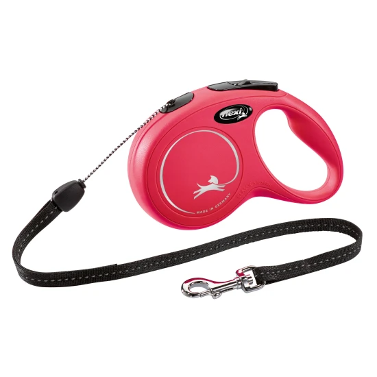 KERBL Flexi póráz Classic S, 8m, 12 kg-ig, piros