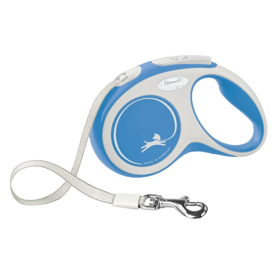 KERBL flexi New Comfort póráz, kék, S (5 m 15 kg-ig)