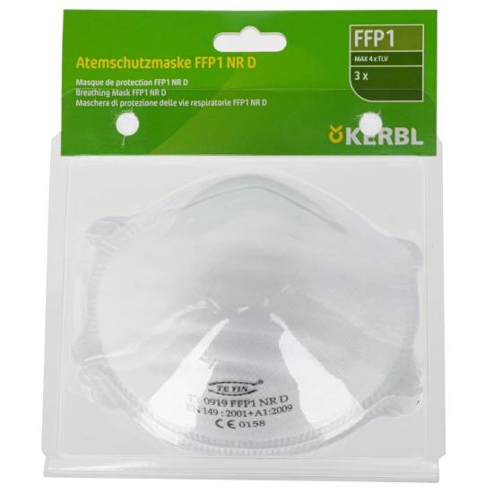 KERBL Finompor maszk, FFP1 NR D, szeleppel 3 db/cs