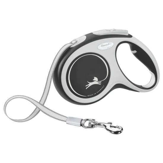 KERBL Flexi NEON póráz M, 5m, 25kg-ig, fekete