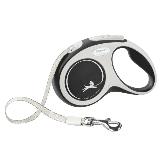 KERBL Flexi NEON póráz S, 5m, 15kg-ig, fekete
