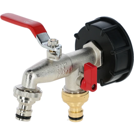 KERBL IBC adapter S60x6, 2 db Gardena csatlakozóval