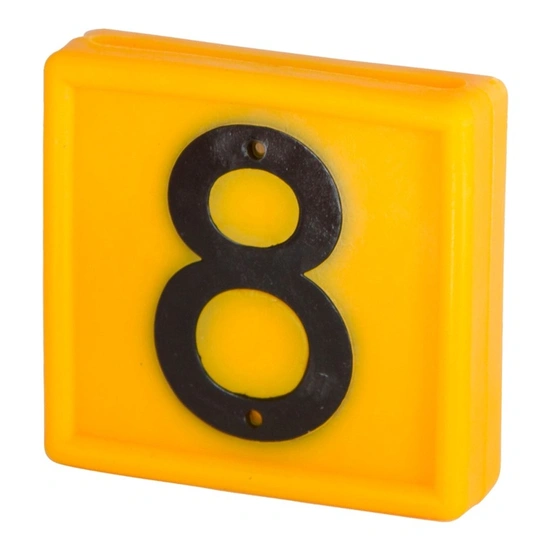 KERBL Jelölőszám 10db/csomag, sárga, 8