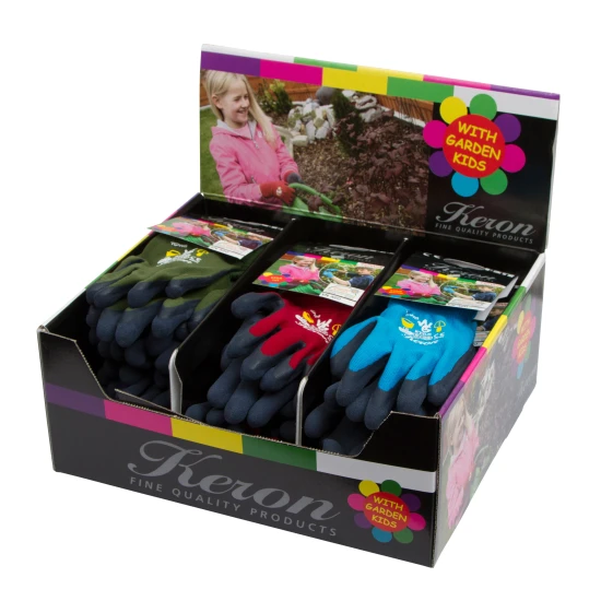KERBL Keron gyermek kesztyűk (6*297330/ 6*297332/ 6*297631), display