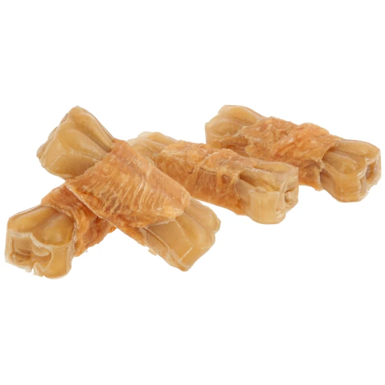 KERBL Nyers marhabőr rágócsont, csirkemellel, 4 db, 120 g