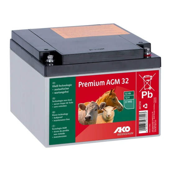 KERBL Premium AGM szárazelem 32 Ah C100