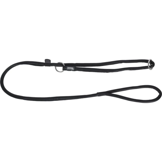KERBL Róma vezetőpóráz, bőr, 170 cm, 8 mm, fekete