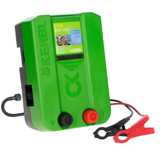 KERBL TITAN DUO 1500 villanypásztor készülék, 12V/230V, 1.5J