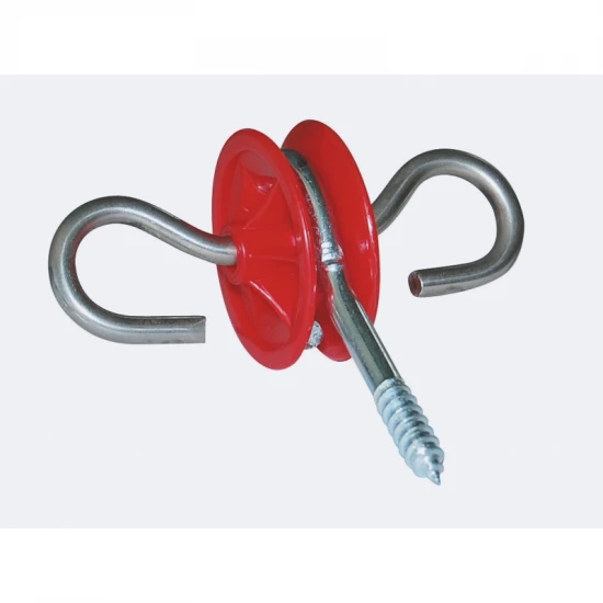 KERBL Villanypásztor Szigetelő Kosszarvú Kapuakasztó Facsavaros 10db