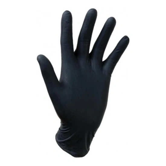 Kesztyű Eh Nitril Basic L 100 db Fekete Púdermentes