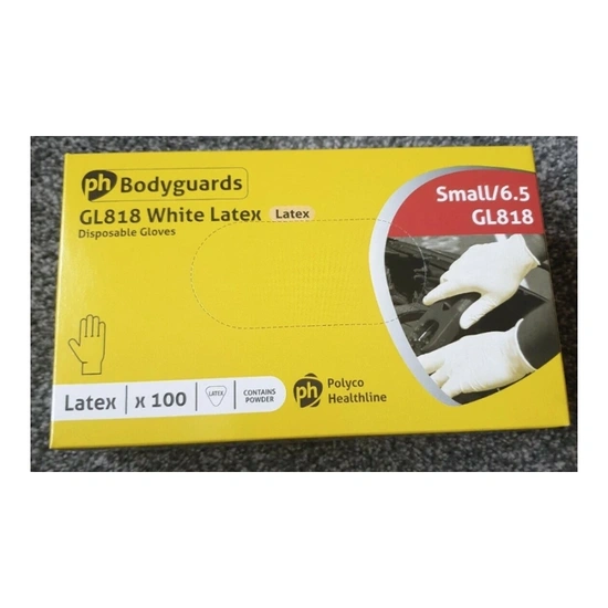 Kesztyű Latex L Púdermentes Top Glove 100x