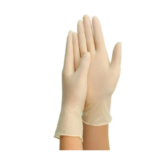 Kesztyű Eh Latex púdermentes S-es méret fehér 5,7g Maxter 100 db