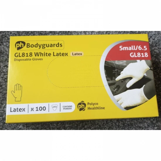Kesztyű Latex L Púdermentes Top Glove 100x
