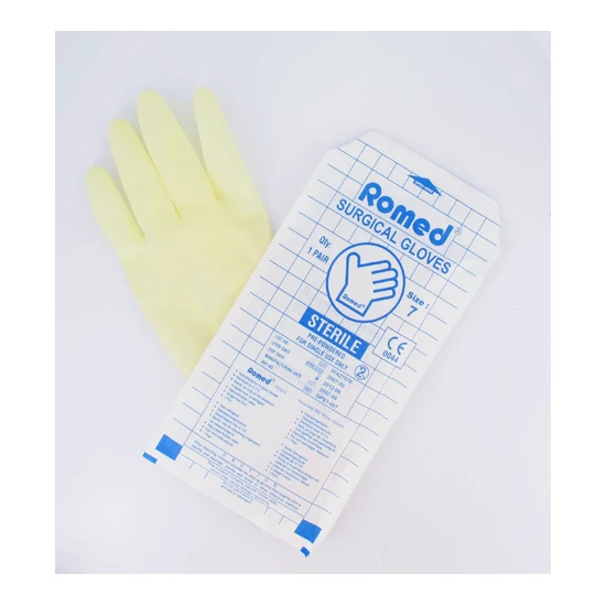 Kesztyü Latex Steril 8,5 Romed