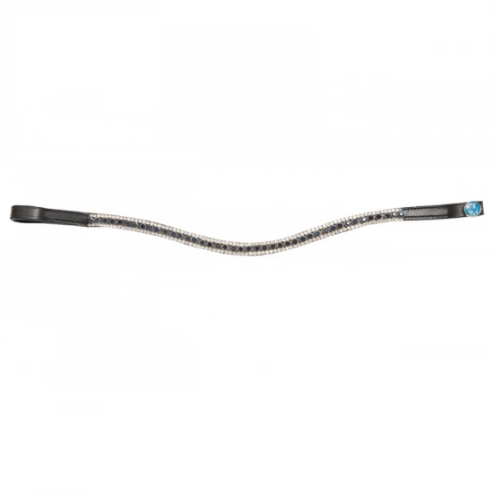 Kieffer Comfort Essentials Romana kantár, fehér/kék kövekkel, full