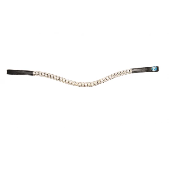 Kieffer Comfort Essentials Romana kantár, fehér kövekkel, full