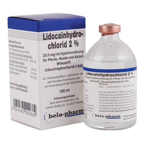 Lidocainhydrochlorid 2% injekció 100 ml