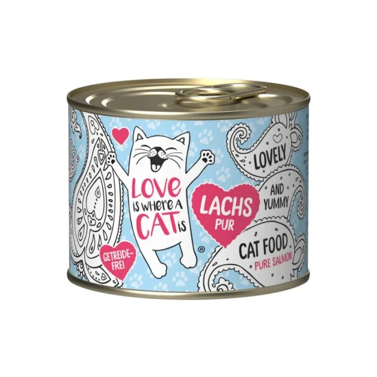 Love is where a cat is konzerv 190g Lazac