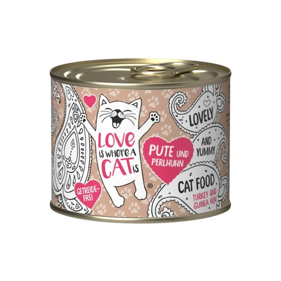 Love is where a cat is konzerv 200g Pulyka és Gyöngytyúk