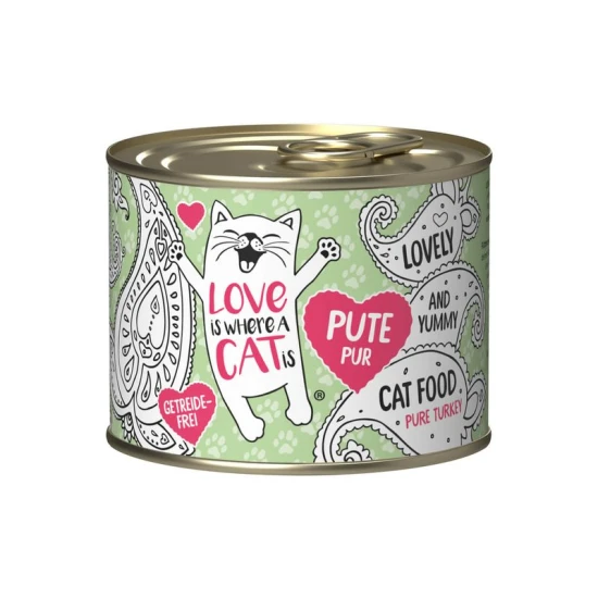 Love is where a cat is konzerv 200g Pulyka