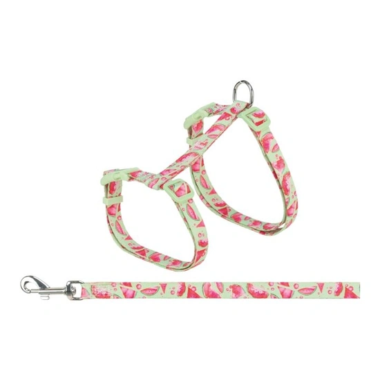 Macskahám pórázzal virágmintás, 35–59 cm/13 mm, 1,20 m, különféle színekben