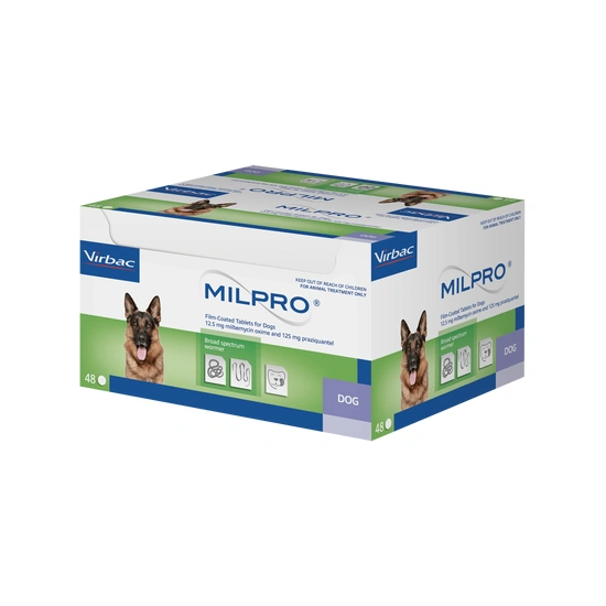 Milpro 12,5 mg/125 mg filmtabletta kutyák számára 48x