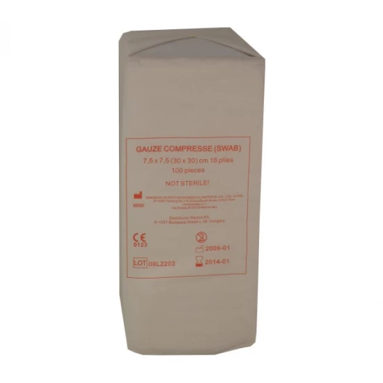 Mull-Lap 7,5x7,5cm nem steril hajtogatott 16 rétegű 400x