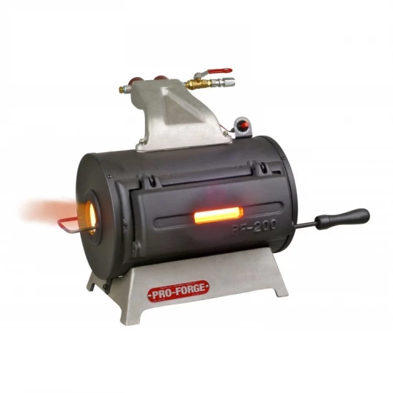 MUSTAD PRO FORGE 200 kohó Két égőfejes , piezoelektromos gyújtással, szabályozóval és manométerr