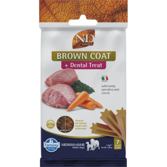 -N&D Brown Dog Jutalomfalat Lamb,potato,carrot&spirulina Adult Med&Max 100g