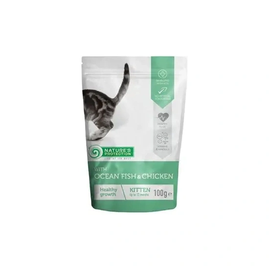 Natures Protection Alutasak Kitten Cat Ocean fish&Chicken 100g