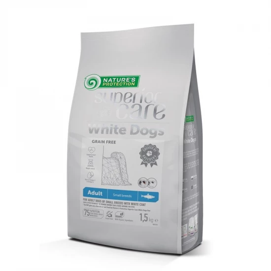 Natures Protection Superior Care White Dog Grain Free Adult Herring Small 1,5kg