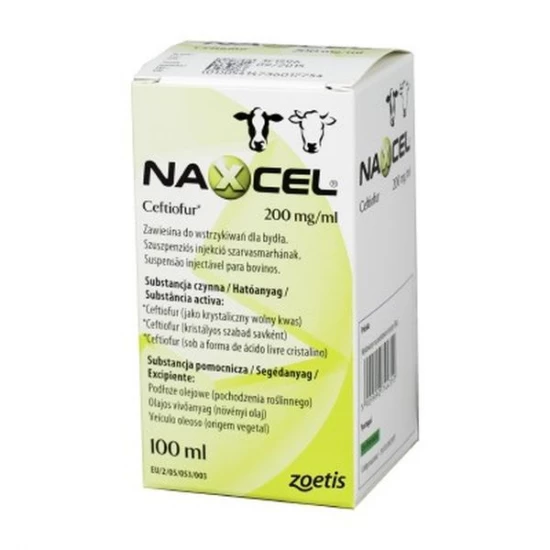 Naxcel 200 mg/ml szuszpenziós injekció szarvasamarhának 100 ml