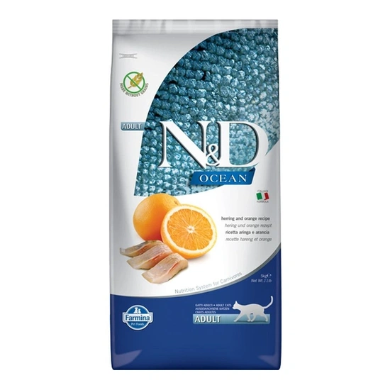 N&D Cat Ocean hering & narancs adult 10kg