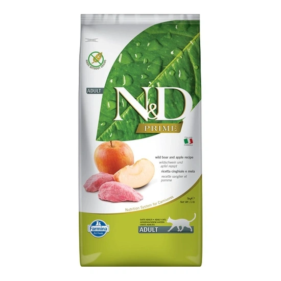 N&D Cat Prime vaddisznó & alma adult 10kg