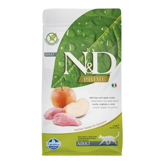 N&D Cat Prime vaddisznó & alma adult 1,5kg
