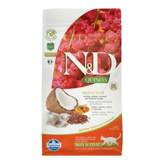 N&D Cat Quinoa Skin & coat hering 1,5kg