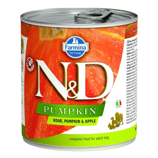 N&D Pumpkin Dog konzerv Vaddisznó & Alma Sütőtökkel 285g