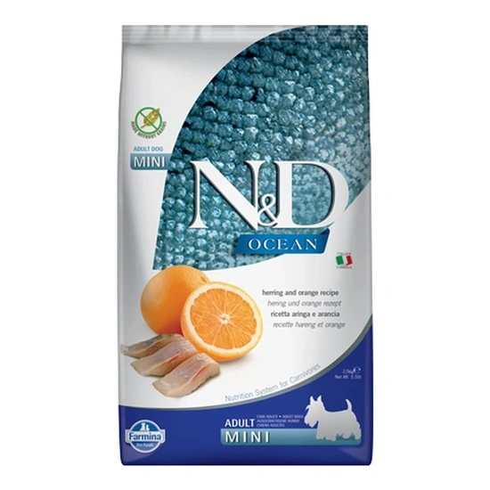 N&D Dog Ocean Adult mini hering & narancs 2,5kg