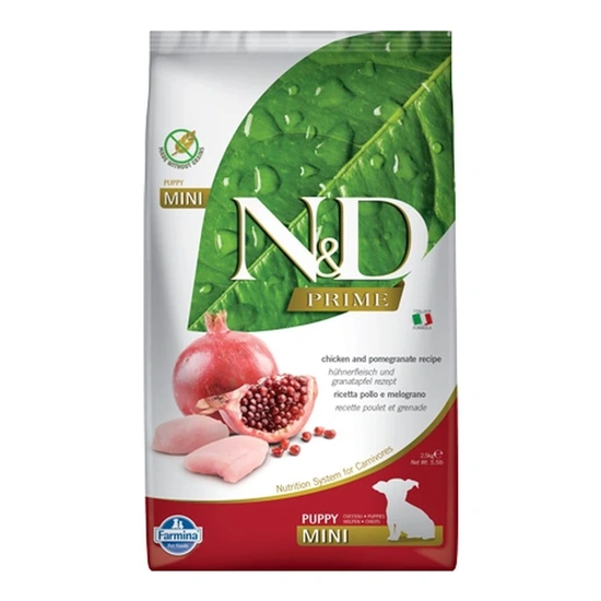 N&D Dog Prime csirke & gránátalma puppy mini 2,5kg