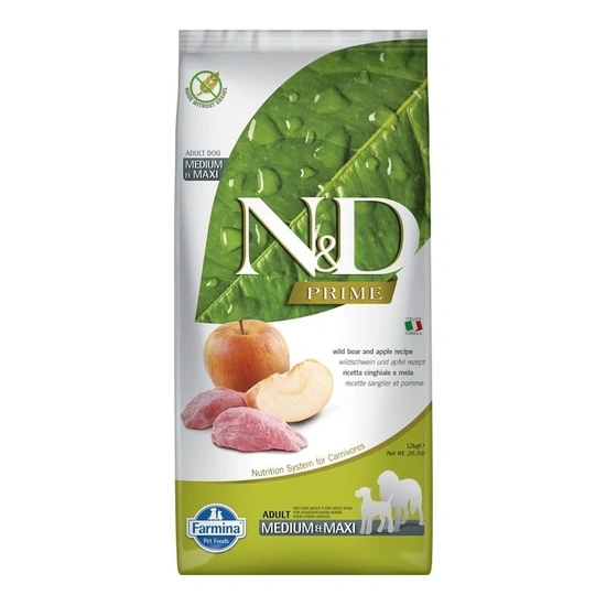 N&D Dog Prime vaddisznó & alma adult medium & maxi 12kg