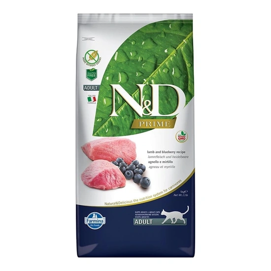 N&D Prime Cat bárány & áfonya Adult 5kg