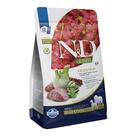N&D Quinoa Dog Digestion bárány & édeskömény Adult medium & maxi 2,5kg
