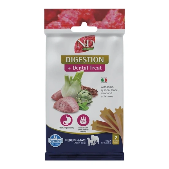 N&D Quinoa Dog Jutalomfalat Digestion Lamb Adult Med&Max 100g