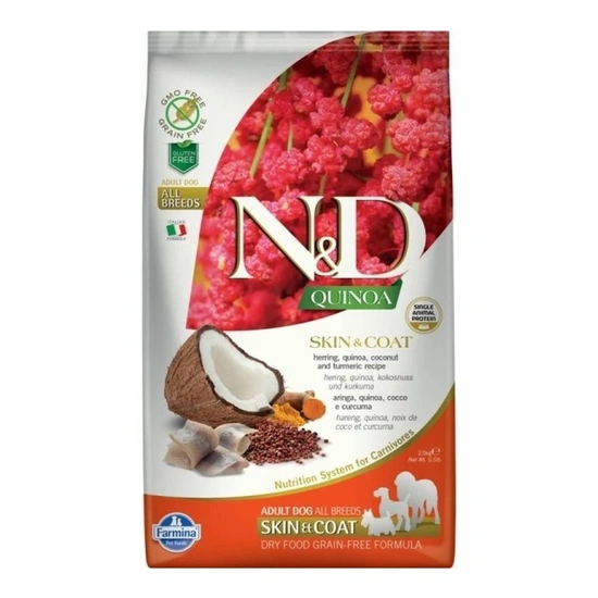N&D Quinoa Dog Skin & coat hering 2,5kg